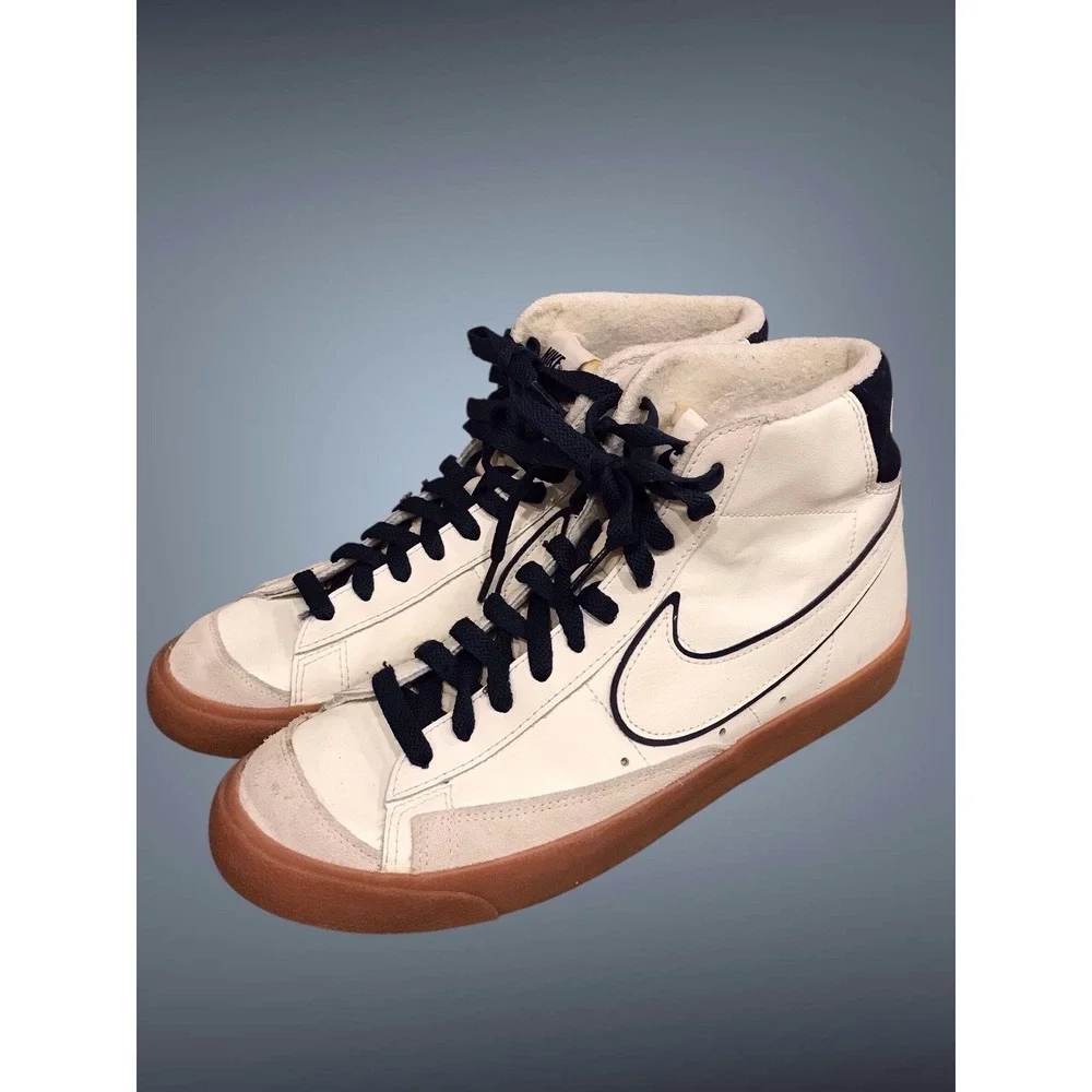 Nike Blazer Mid 77 Premium Sail/ Navy/‎ Gum Us 10.5 Mens Sneaker DQ 7672-100